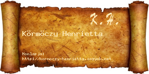 Körmöczy Henrietta névjegykártya